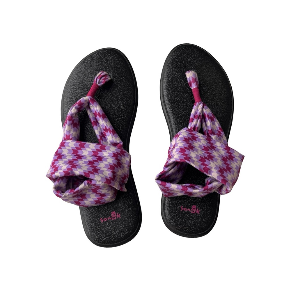 Sanuk Women's Yoga Sling 2 Multi Strap Chevron Flip Flops Sandals Lightweight